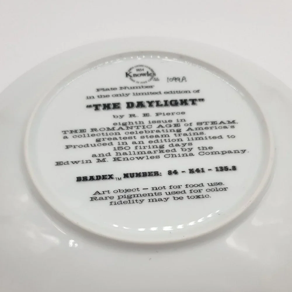 Romantic Age Of Steam Knowles Collector Plate Train Engines The Daylight - Picture 8 of 9